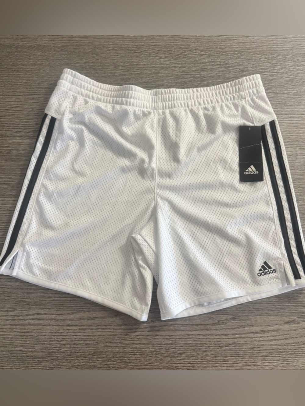 Adidas Girls White Mesh Shorts Size XL (16)